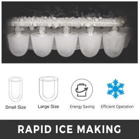 le Ice Maker Countertop Bullet Ice 12KG(26LB)/24 H 2 Cube Size LCD Screen with Ice Scoop