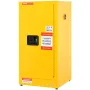 Flammable Safety Cabinet, 60 L, Cold-Rolled Steel Flammable Liquid Storage Cabinet, 46 x 46 x 90 cm Explosion Proof with 2 Adjus