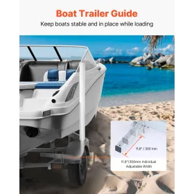 Boat Trailer Guide, 1,1 m Justerbar design Trailer Guide Poles, 2pcs Rustproof Galvanized Steel Trailer Guide Ons, Trailer