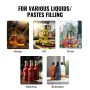 Pneumatic Paste Liquid Filling Machine, 5-50ml Bottle Filler, Bottle Filling Machine, Stainless Steel Liquid Filler with Pedal f