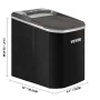 Portable Ice Maker Countertop Bullet Ice 12KG(26LB)/24 H 2 Cube Size LCD Screen with Ice Scoop
