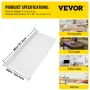 Plastbordsdæksel 36 x 60 tommer, 1,5 mm tyk klar bordbeskytter