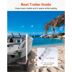 Boat Trailer Guide, 1,2 m Justerbar design Trailer Guide Poles, 2pcs Rustproof Galvanized Steel Trailer Guide Ons, Trailer