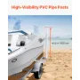Boat Trailer Guide, 1219.2mm Adjustable Design Trailer Guide Poles, 2PCS High-Hardness Steel Trailer Guide-Ons, Trailer Guides w