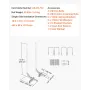 Boat Trailer Guide, 1219.2mm Adjustable Design Trailer Guide Poles, 2PCS High-Hardness Steel Trailer Guide-Ons, Trailer Guides w