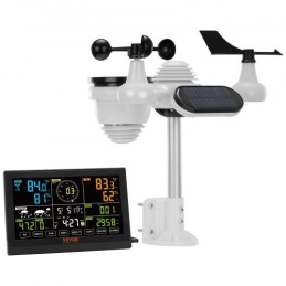 7-i-1 Wireless Weather Station, 7,5 i stor farvedisplay, Digital Home Weather Station Indoor Outdoor, til temperatur