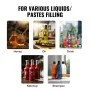 Manual Paste Liquid Filling Machine, 5-100ml Bottle Filler, Adjustable Bottle Filling Machine, Stainless Steel Liquid Filler wit