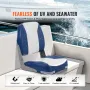 Boat Seat, 18.9" Low Back Boat Seat, Folding Boat Chair with Thickened Sponge Padding and Hinge, Fold-Down Boat Captain Chair