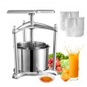 Fruit Wine Press, 1.6 Gallon/6L, 2 Stainless Steel Barrels, Manual Juice Maker, Cider Apple Grape Tincture Vegetables Honey