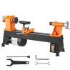 Benchtop Wood Lathe, 10 in x 18 in, 0.5 HP 370W Power Wood Turning Lathe Machine, 5 Variable Speeds 680/1100/1600/2200/3200 RPM