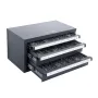 Drill Bit Dispenser Cabinet, Three-Drawer Drill Bit Organizer Cabinet for 1mm to 13mm, Steel Drill Dispenser Organizer Cabinet w