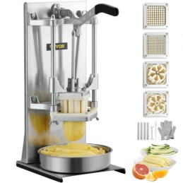 Kommerciel fransk yngelskærer med 4 udskiftningsblad, 1/4â € ³ og 3/8â € ³ Blade Easy Dicer Chopper, 6-Wedge Slicer og 6-Wedge