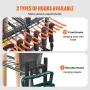 Garden Tool Organizer, 16 Slots with Hooks, Yard Tool Tower Rack with Wheels for Garage Organization and Storage, Hold Long-Hand