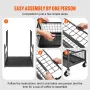 Garden Tool Organizer, 16 Slots with Hooks, Yard Tool Tower Rack with Wheels for Garage Organization and Storage, Hold Long-Hand