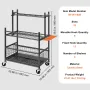Garden Tool Organizer, 16 Slots with Hooks, Yard Tool Tower Rack with Wheels for Garage Organization and Storage, Hold Long-Hand