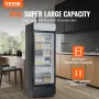 Commercial Merchandiser Refrigerator, 12.2 Cu.Ft / 345L Beverage Refrigerator Cooler Merchandiser, Glass Door Display Refrigerat