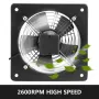 Industrial Extractor Metal Axial Exhaust Ventilation Commercial Air Blower Fan 254mm / 10" Inches (2 Pole) 1850m3/h for Warehous