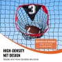 8 x 8 ft Football Trainer Throwing Net, Training Throwing Target Practice Net with 5 Target Pockets, Knotless Net Includes Bow F