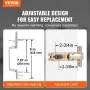 Front Door Handle, Satin Nickel Square Handle Set with Lever Door Handle No Lock, Adjustable Hole Space, Entry Door Handle with 