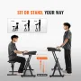 Piano Keyboard Stand and Bench Set, Z Style, Heavy-Duty Digital Piano Music Stand and Seat, 250 lbs Capacity with Adjustable Pia