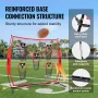 7 x 7 ft Football Trainer Throwing Net, Training Throwing Target Practice Net with 5 Target Pockets, Knotless Net Includes Bow F