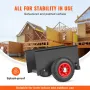 Panel Dolly 272 kg Drywall Door Cart Dolly with 20.32 cm Pneumatic Wheel