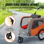 Dog Bike Trailer, Supports up to 66 lbs, 2-in-1 Pet Stroller Cart Bicycle Carrier, Easy Folding Cart Frame with Quick Release Wh