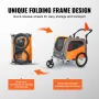 Dog Bike Trailer, Supports up to 66 lbs, 2-in-1 Pet Stroller Cart Bicycle Carrier, Easy Folding Cart Frame with Quick Release Wh