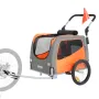 Dog Bike Trailer, Supports up to 66 lbs, 2-in-1 Pet Stroller Cart Bicycle Carrier, Easy Folding Cart Frame with Quick Release Wh