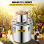 Moonshine Still Distiller 5Gal 21L Rustfrit stål Vanddestiller