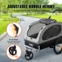 Dogcykeltrailer, understøtter op til 88 lbs, 2-i-1 Pet klapvogn