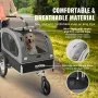 Dog Bike Trailer, Supports up to 88 lbs, 2-in-1 Pet Stroller Cart Bicycle Carrier, Easy Folding Cart Frame with Quick Release Wh