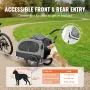 Dog Bike Trailer, Supports up to 88 lbs, 2-in-1 Pet Stroller Cart Bicycle Carrier, Easy Folding Cart Frame with Quick Release Wh