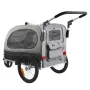 Dogcykeltrailer, understøtter op til 88 lbs, 2-i-1 Pet klapvogn