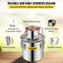 Still Distiller 5Gal 21L Stainless Steel Water Distiller Copper Tube Home Brewing Kit Build-in Thermometer for DIY Whisky Wine B