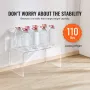 Acrylic Coffee Table, C-Shaped Clear Acrylic End Table, 16.3 inch high Transparent Acrylic Side Table, for Coffee, Drink, Food, 