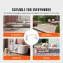 Acrylic Coffee Table, C-Shaped Clear Acrylic End Table, 16.3 inch high Transparent Acrylic Side Table, for Coffee, Drink, Food, 