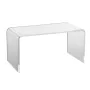 Acrylic Coffee Table, C-Shaped Clear Acrylic End Table, 16.3 inch high Transparent Acrylic Side Table, for Coffee, Drink, Food, 