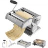 Pasta Maker Machine, 9 Adjustable Thickness Settings Noodles Maker, Stainless Steel Noodle Rollers and Cutter, Manual Hand