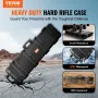 Rifle Case, Rifle Hard Case with 3 Layers Fully-protective Foams, 50 inch lockable Hard Gun Case with Wheels, IP67 Waterproof & 
