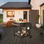 Udendørs grill spisekurv med dobbelt-hylde, BBQ Movabel Food