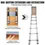 Attic Ladder Telescoping, 158.8 kg Capacity, 100 cm x 60 cm, Multi-Purpose Aluminium Extension, Lightweight and Portable, Fits 3