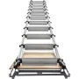 Attic Ladder Telescoping, 158.8 kg Capacity, 100 cm x 60 cm, Multi-Purpose Aluminium Extension, Lightweight and Portable, Fits 3