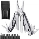 17-In-1 Multitool Pliers, Multi Tool Pliers, Cutters, Knife, Scissors, Ruler, Screwdrivers, Wood Saw, Can Bottle Opener, with