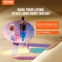 Round Iridescent Side Table, Acrylic End Table, Clear Rainbow Acrylic Coffee Table for Drink, Food, Snack used in Living Room, B