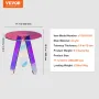 Round Iridescent Side Table, Acrylic End Table, Clear Rainbow Acrylic Coffee Table for Drink, Food, Snack used in Living Room, B