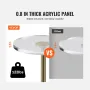 Clear Acrylic End Table, Acrylic Side Table with a Solid Base, 11.9 x 11.9 inch Round Tabletop, 21.4 inch High, for Coffee, Drin