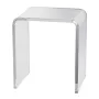 Acrylic End Table, C-Shaped Lucite Side Table, Clear Acrylic Side Table for Drink, Food, Snack used in Living Room, Bedroom, and