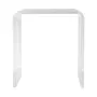 Acrylic End Table, C-Shaped Lucite Side Table, Clear Acrylic Side Table for Drink, Food, Snack used in Living Room, Bedroom, and