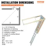 Loftstige foldbar, 350 pund kapacitet, 22,5 "x 63"